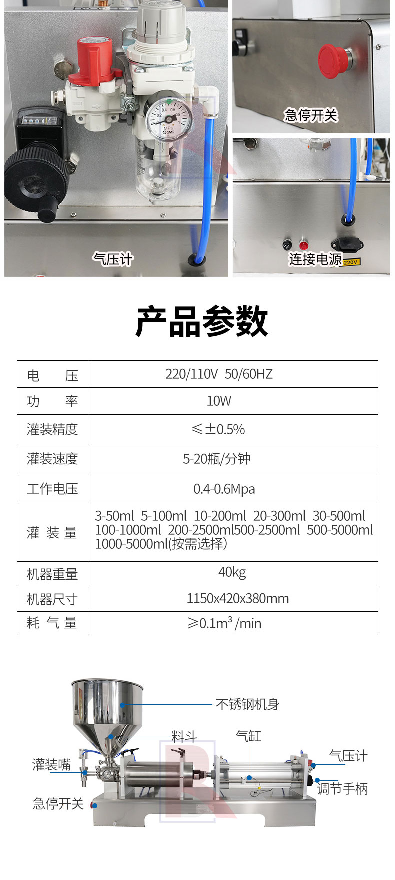 臥式膏體灌裝機(jī)