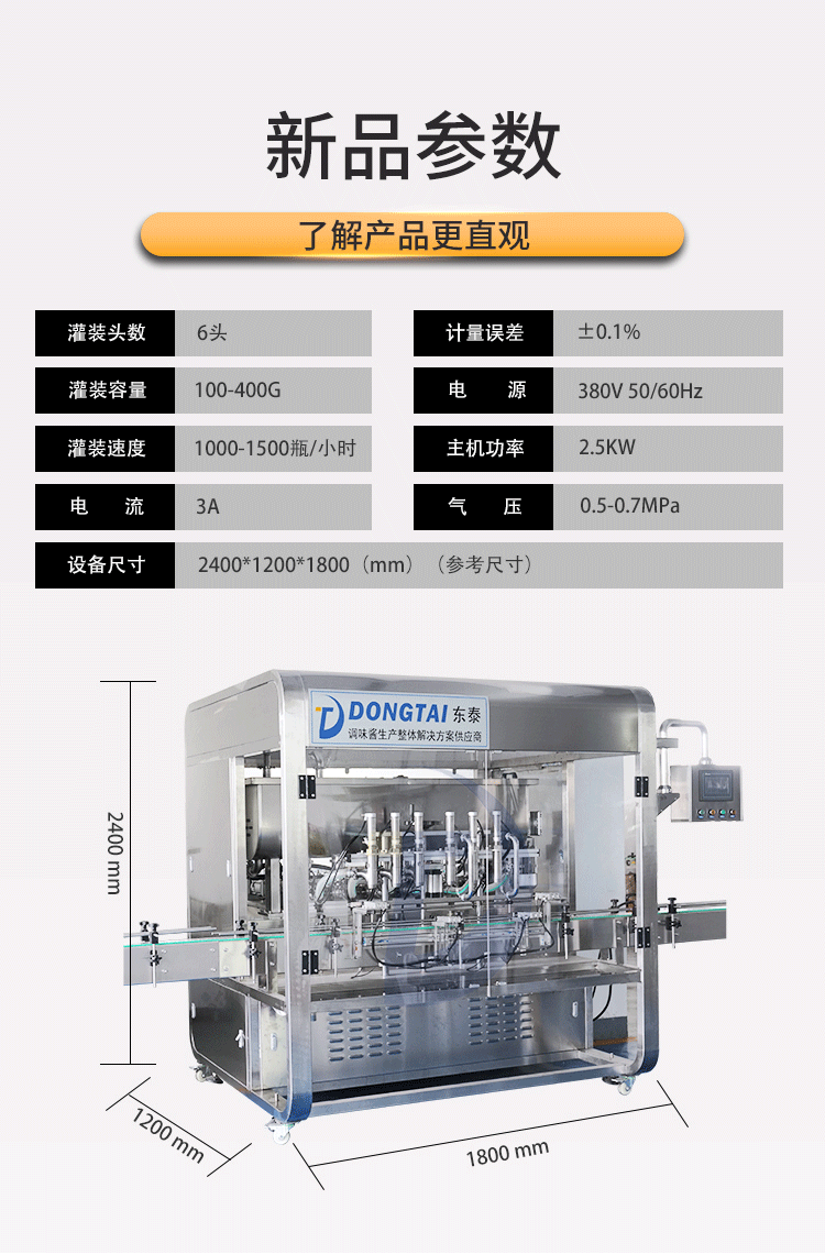 柱塞式六頭醬料灌裝機(jī)